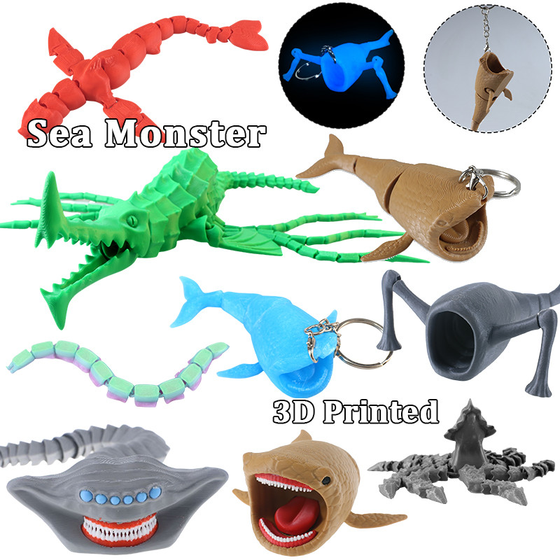 Sea Monster The Bloop Action Figure Keychain 3D El Gran Maja ...