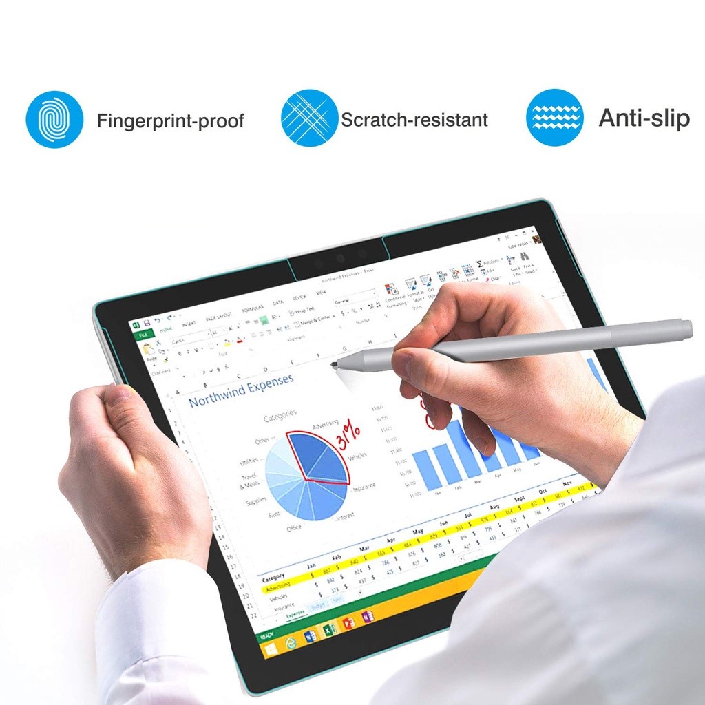 Like Paper Screen Protector for Microsoft Surface Pro 4 5 6 7 8 9 10 11 ...