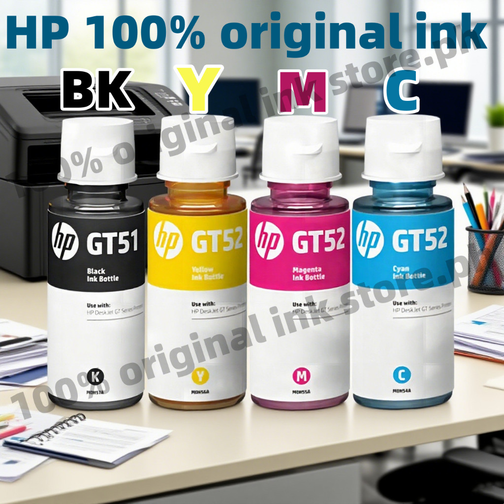 HP Original Ink GT53 Black GT52 CMY Set Of 4units Ink Bottle For GT5810 ...