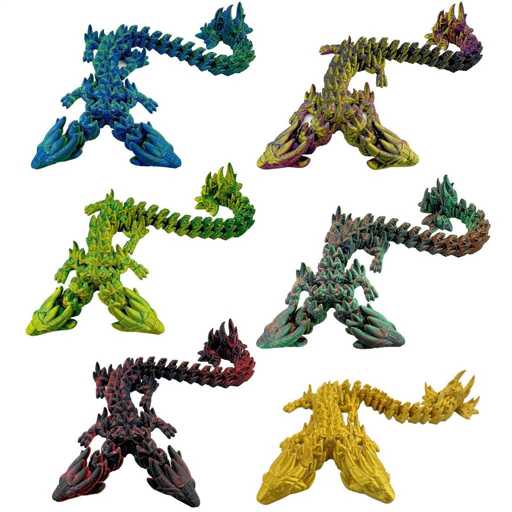 Dragon Fidget Toy 3D Printed Fidget Toys Double Head Toy Dragons ...