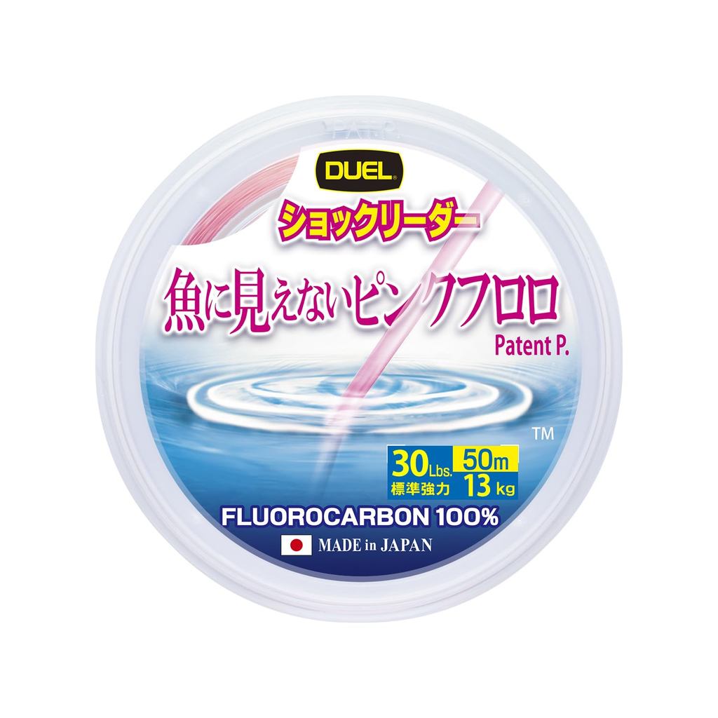 DUEL Fish-Invisible Pink Fluorocarbon Shock Leader, 50m, 30Lbs | Shopee ...