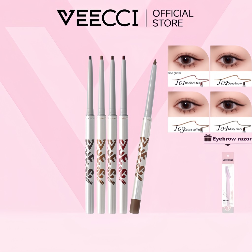 VEECCI Eyeliner Gel Pencil Not Easy to Smudge Waterproof Eyeliner -10 ...