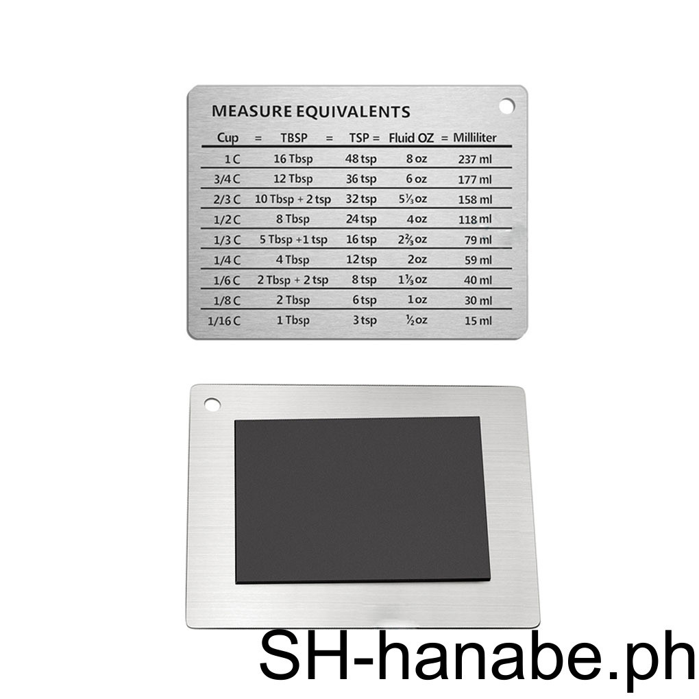 Measuring Conversion Chart Kitchen Cooking Baking Unit 430 Comparison ...