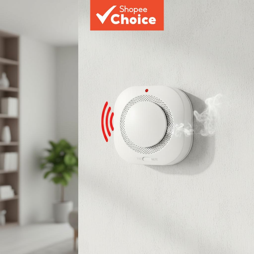PGST 433MHz Wireless Smoke Detector Fire Safety Alarm Sensor for RF GSM ...