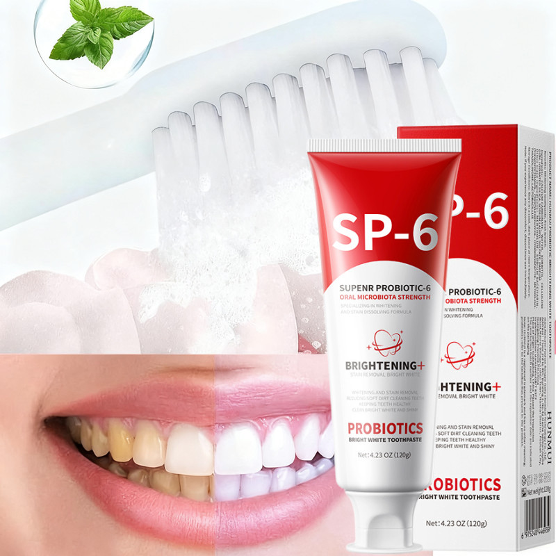 HUNMUI SP-6 Probiotic Brighten Whit Toothpaste Oral Care Deep Clean ...