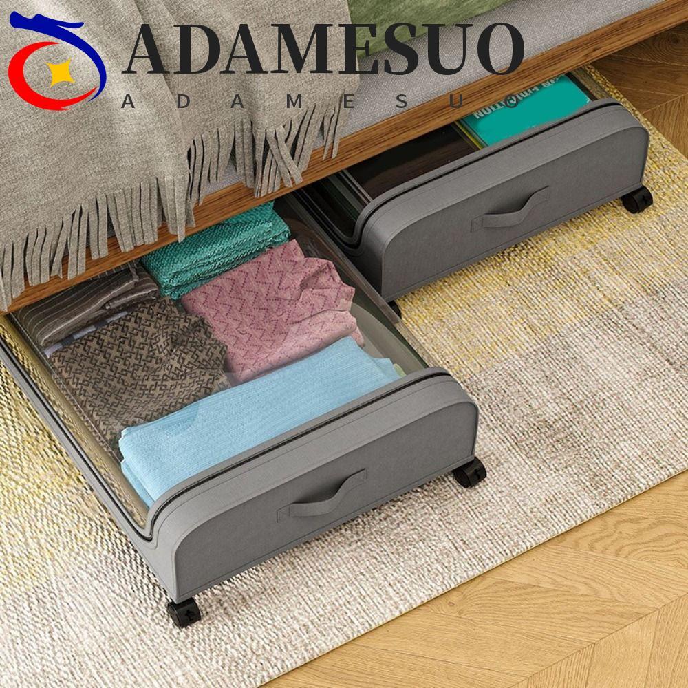 ADAMESUO Under Bed Storage Box, Large Capacity Space Saving Bed Bottom ...