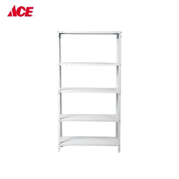 QUICKSHELF 5-Layer Metal Storage Rack - White (36x13x70