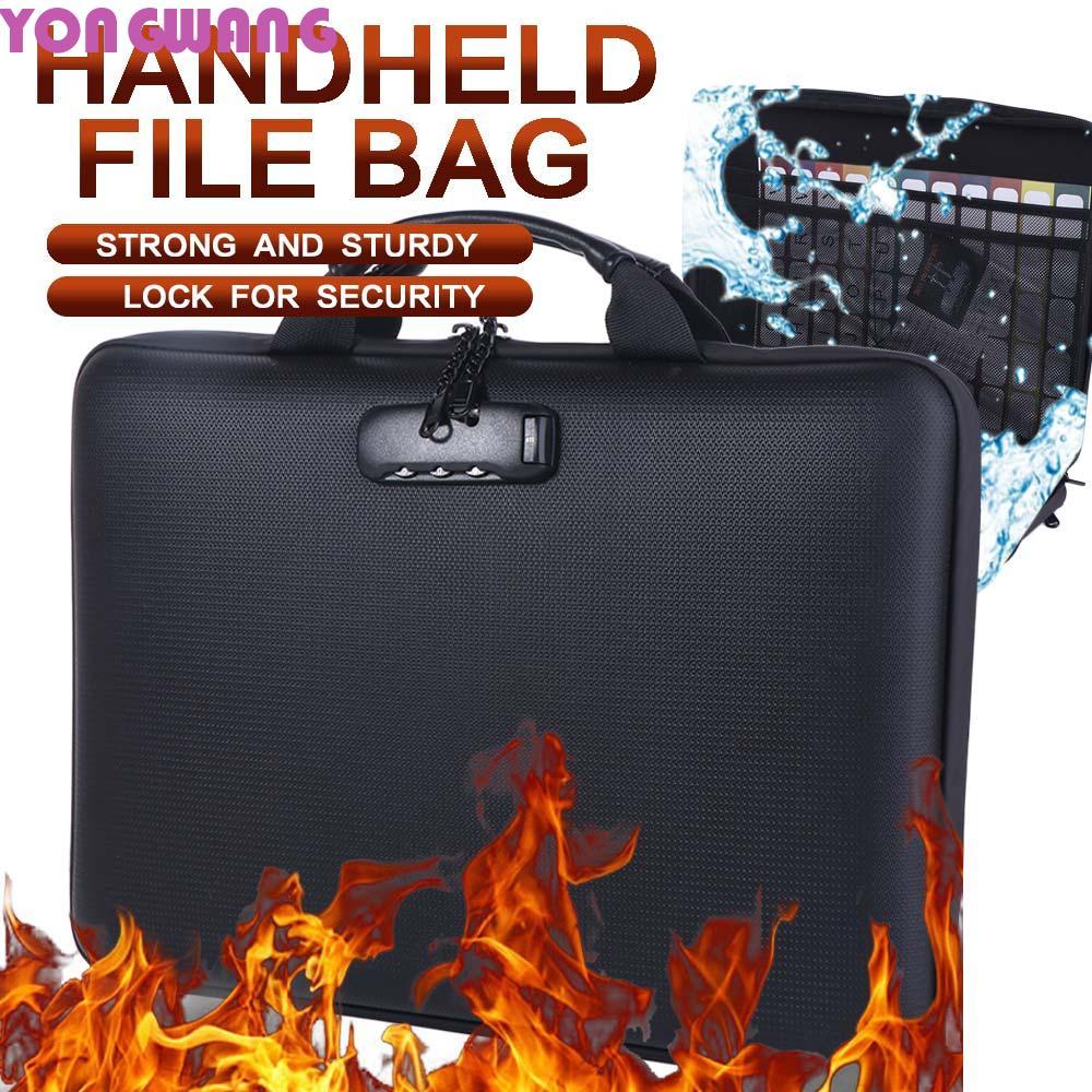 YONGWANG66HR Fireproof Document Box, 13 Accordion Pocket Waterproof ...