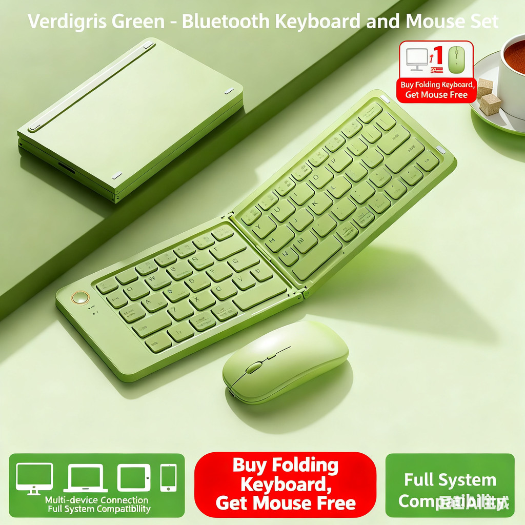 【Buy 1 get 2】Portable Bluetooth Keyboard Wireless Foldable Mini ...