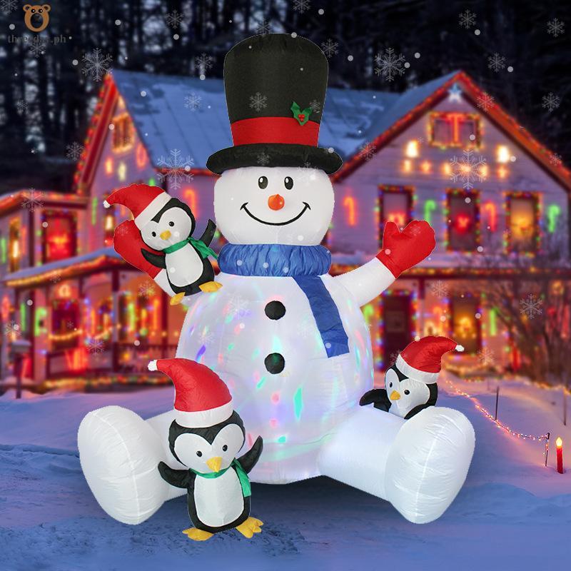 New Style 2.1M Christmas Inflatable Snowman Penguin Stacking Outdoor ...