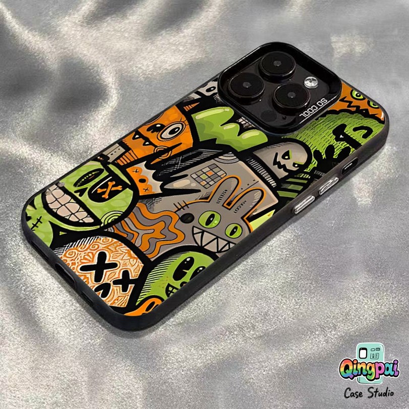 Cartoon Graffiti Monster 2in1 Hard Case For Infinix Smart 9 8 7 Hot 60i ...