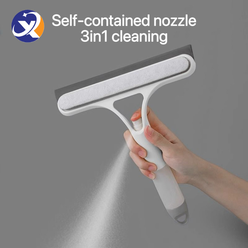 【AZ1】Cleaning Wiper with Spray Bottle 3 In 1 Household Glass Wiper ...