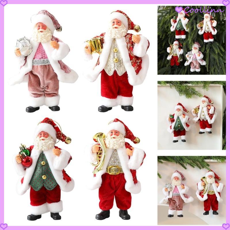 Coollinn Christmas Seasonal Santa Shaped Resin Figurine Set For Mantels ...