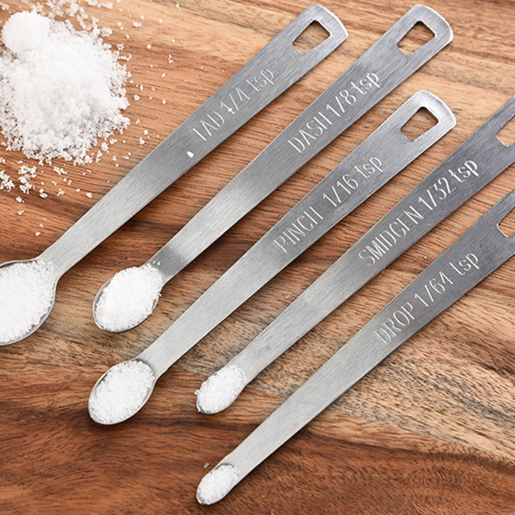 Set Of 5pcs Stainless Steel Mini Measuring Spoons, Teaspoons For ...
