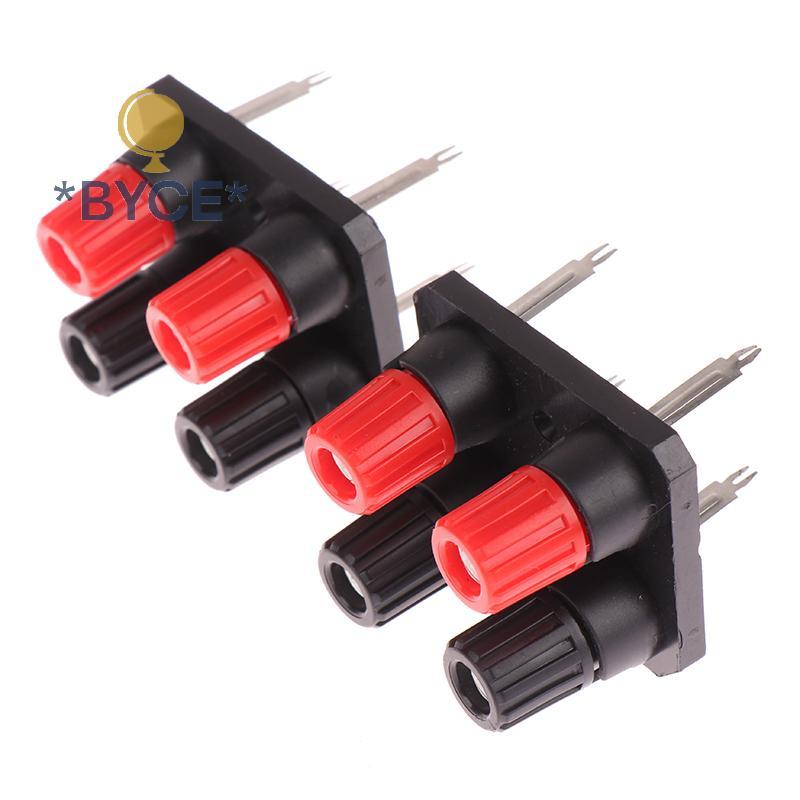 BYCE> 2pc External Banana Jack 4Pin Speaker Amplifier Wire Clip Socket ...