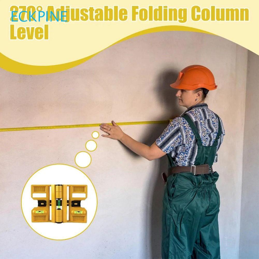 ECKPINE Spirit Level Meter, Folding 270 Degree Adjustable Post Leveler ...