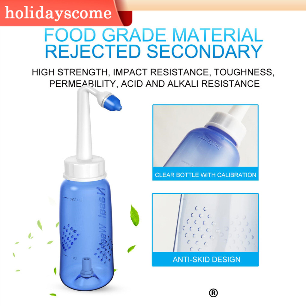 1/2/3 Portable Neti Pot Refillable Plastic Pressure Sinus Resin Bottle ...