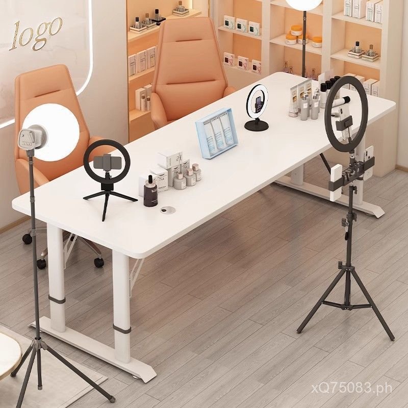 Adjustable Live Streaming Table for Streamers, Movable Gaming Desk ...