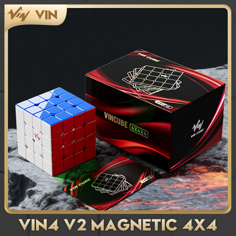 VIN 4x4 V2 Magnetic Magic Speed Cube Diamod UV Stickerless Professional ...