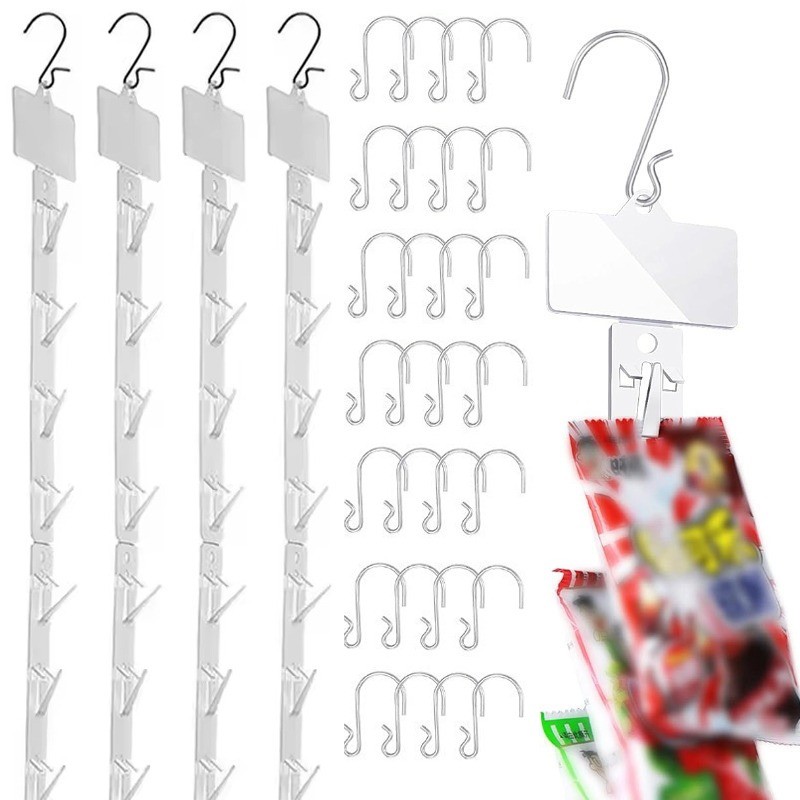 Plastic Snack Hanging Strip with S Hook - Supermarket Food Storage ...