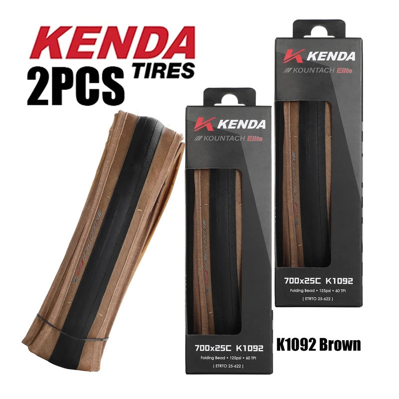 Paire De Pneus Route Kenda 700x25c – Noirs, 125psi, Neufs Sous Emballage