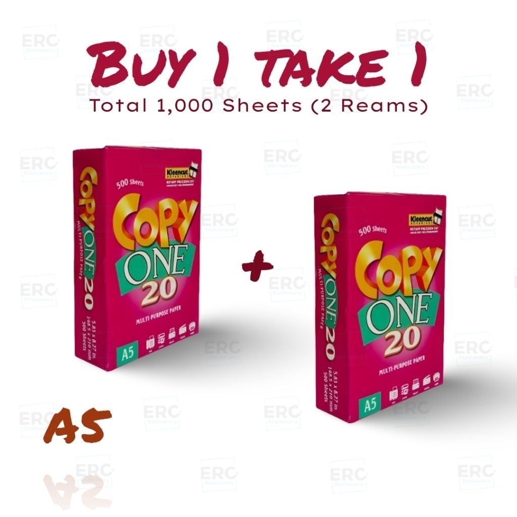 ERC Copy One Bond Paper A5 A4 Short Long 70gsm for School Office ...