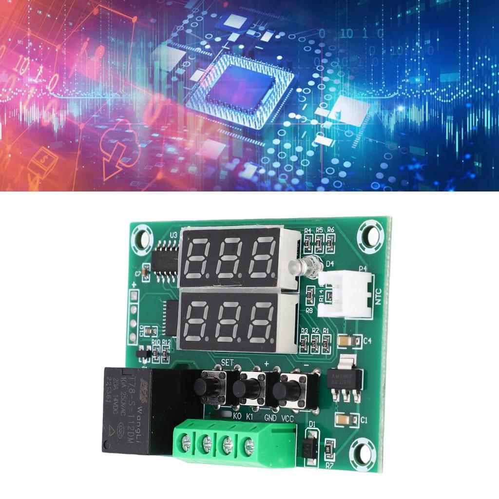 Digital Thermostat Module Temperature Control Switch DC12V Dual Display ...