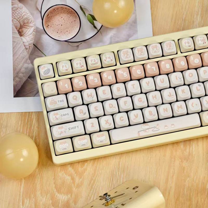 Little Hamster Keycap MOA Profile PBT Material Keycaps 6.25u MAC ISO ...