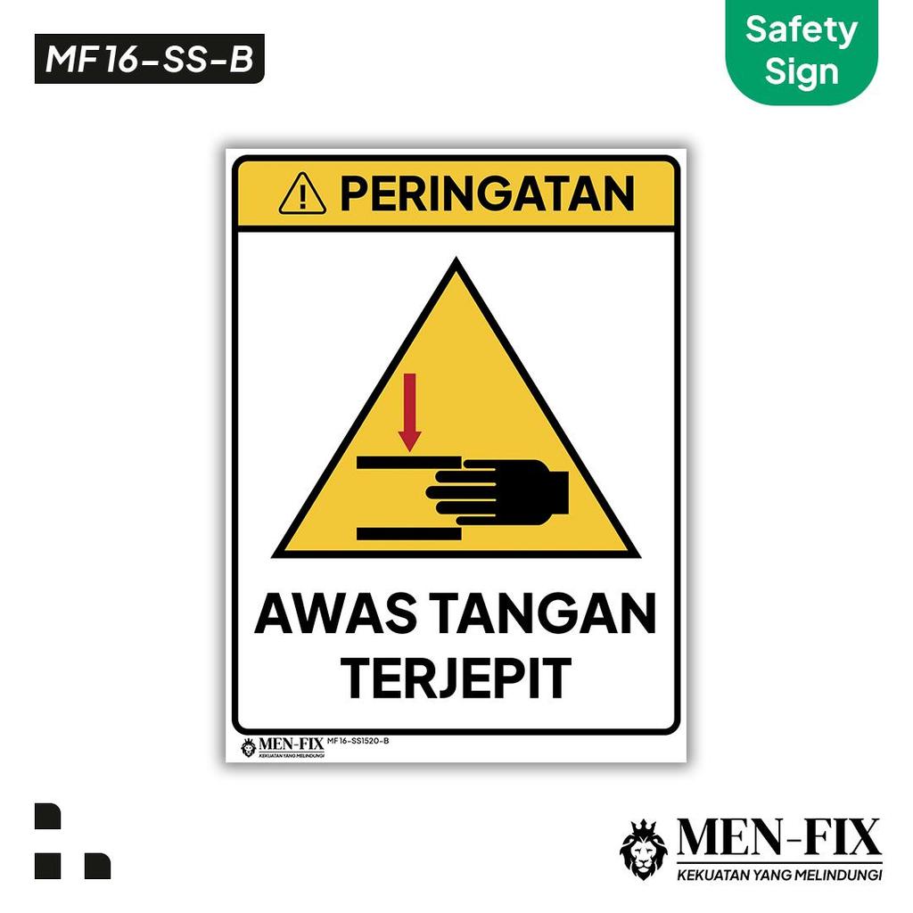 Vinyl Sign Sticker, Safety Sign Beware of Pinched Hands | Shopee ...