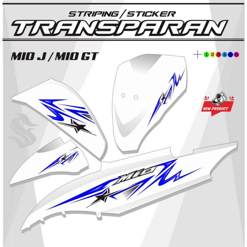 VARIATION TRANSPARENT STICKER/ MIO GT FI TRANSPARENT MIO J FI STRIPING ...