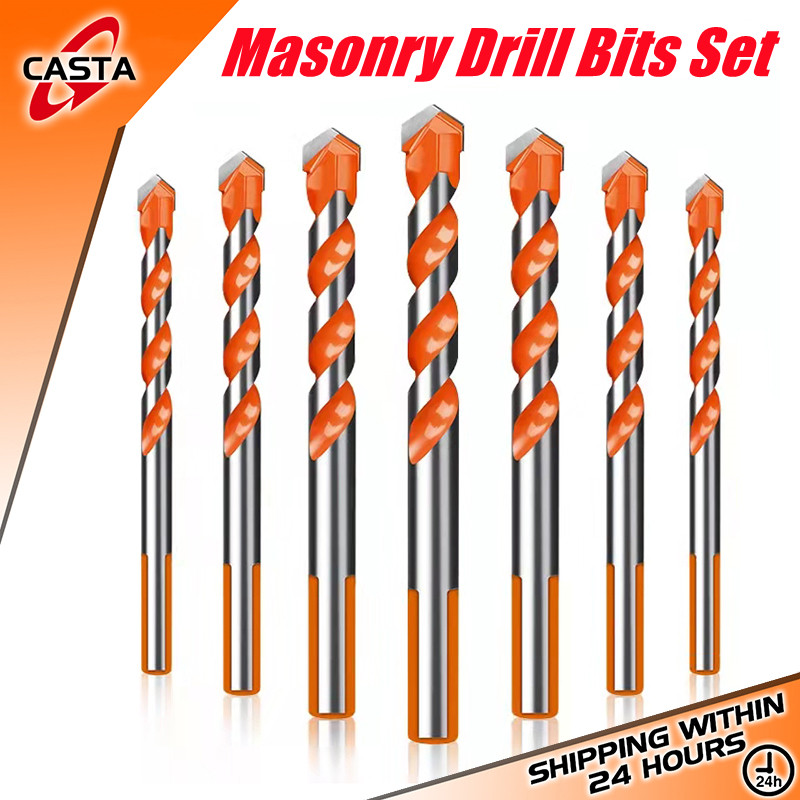 1/5/7pcs Alloy Triangle Overlord Concrete Drill Bit Set Tile Cement ...