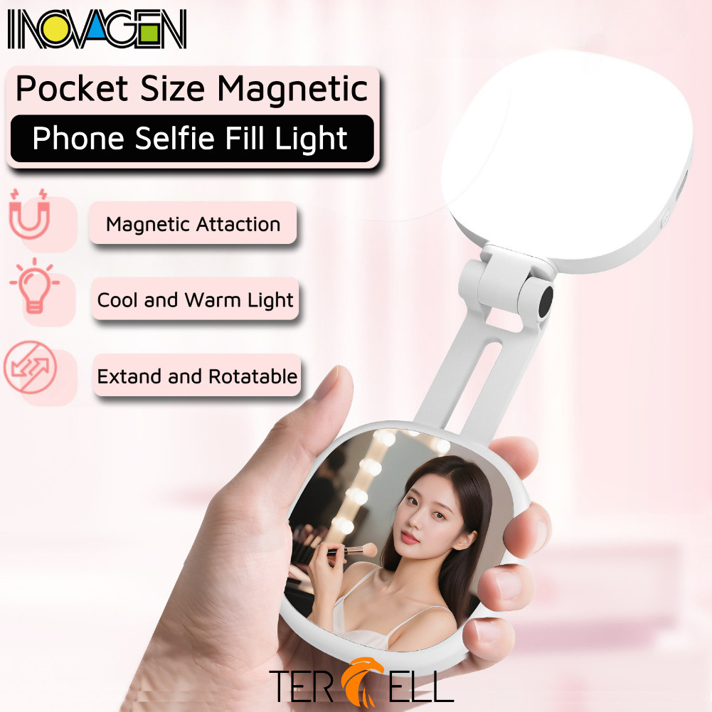 INOVAGEN Magnetic Fill Light with Mirror for Photography,Battery ...