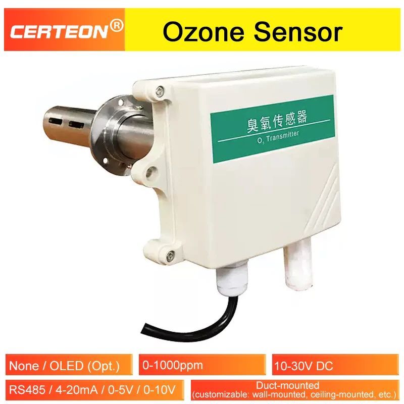 Pipeline Ozone Sensor 4-20mA/RS485 High Precision O3 Gas Transmitter ...