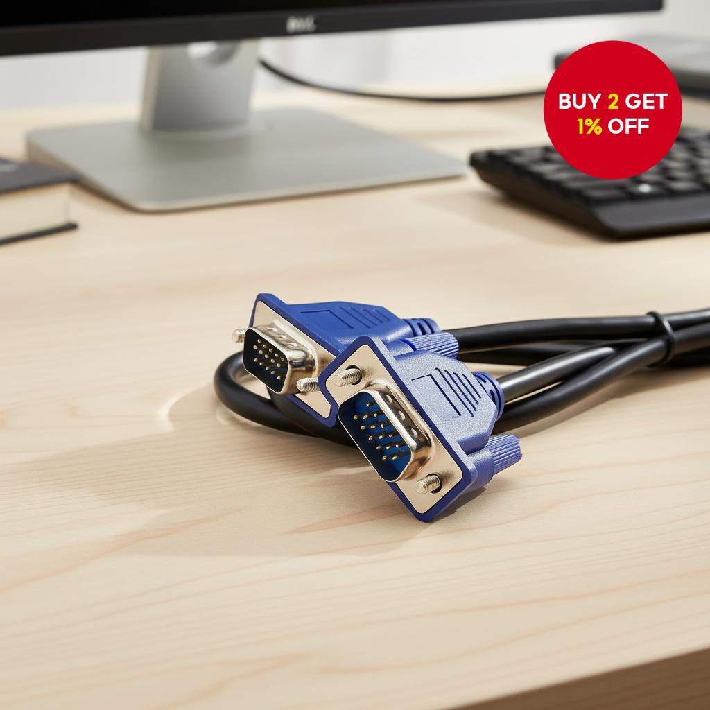 VGA 3+5 Cable 1.5M, 3M, 5M for Monitor, Computer to TV, Projector Data ...