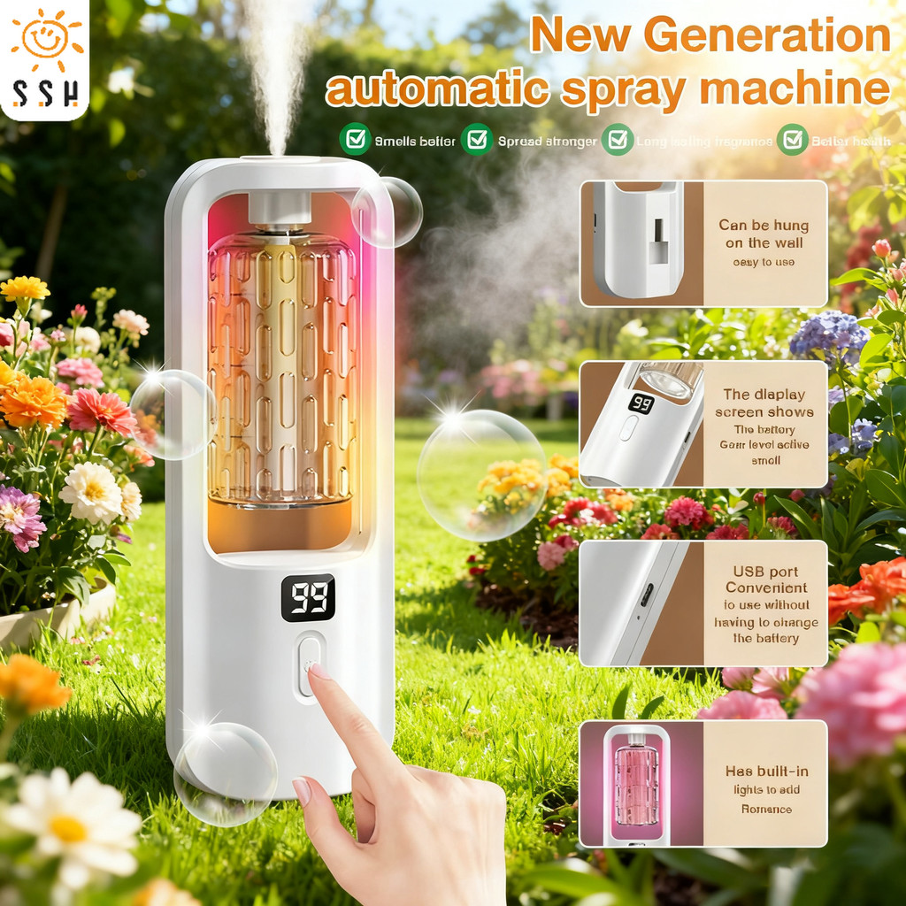 Automatic Aroma Diffuser Rechargeable Essential oil Dispenser Fragrance ...