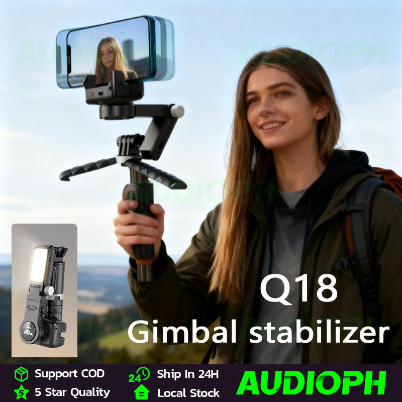 Q18 4in1 Tripod Gimbal Stabilizer 360° Rotation Tripod with Face/Object ...