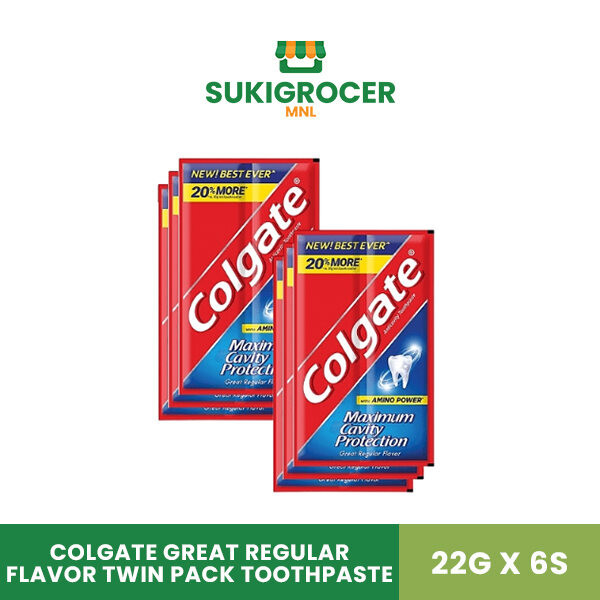 Colgate Great Regular Flavor Twin Pack Toothpaste 20G x 6's | Shopee ...