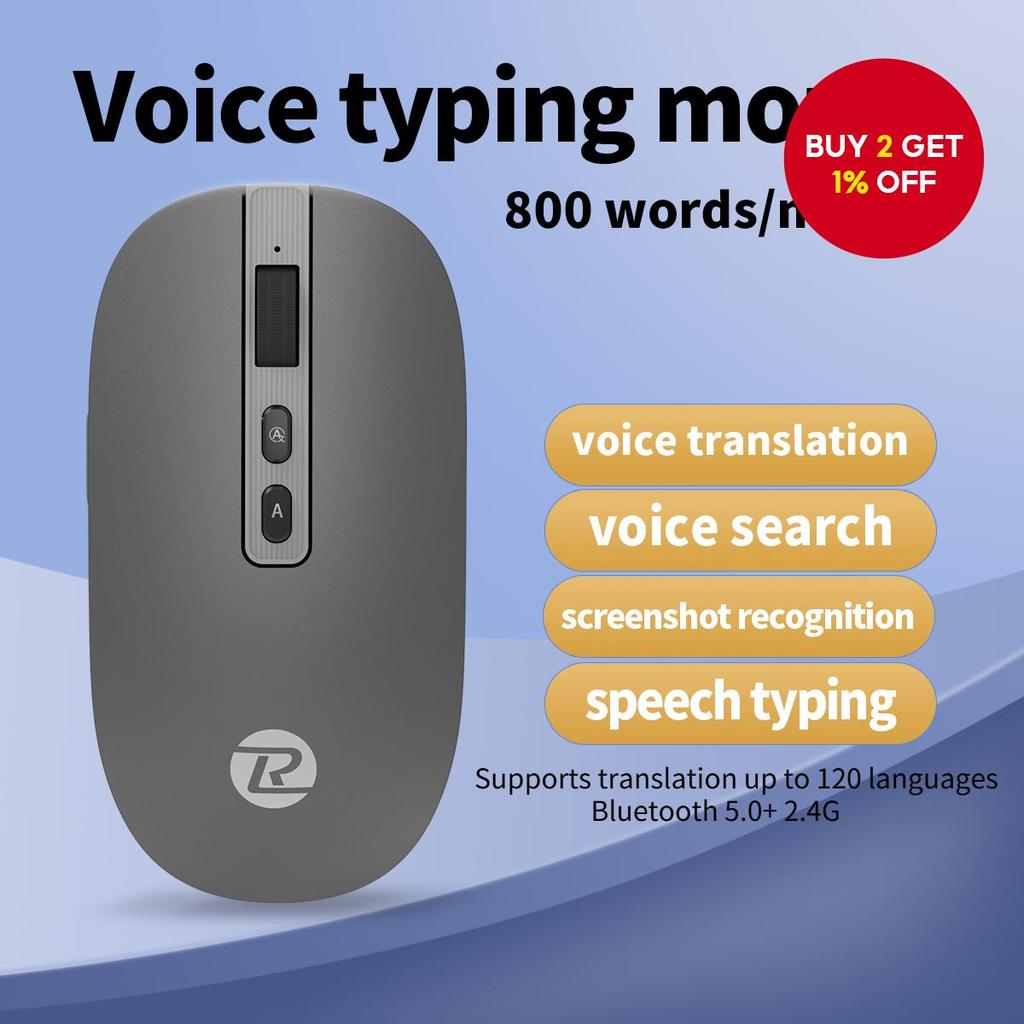 Ai Intelligent Bluetooth Mouse Wireless Voice Control Input Translation ...
