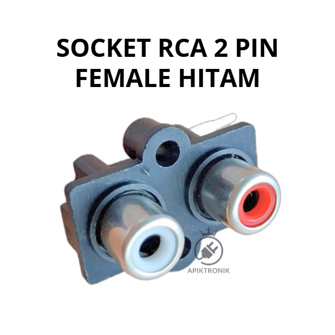 Black 2 Pin Female RCA Socket Plug PCB Stereo Audio Connector | Shopee ...