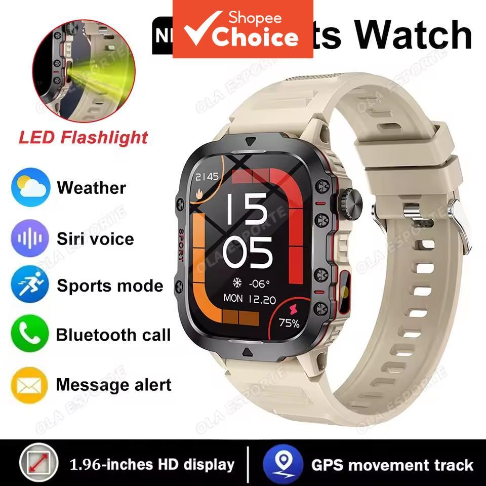New Men Smart Watch with Flashlight 100+Sports Modes Waterproof Health ...