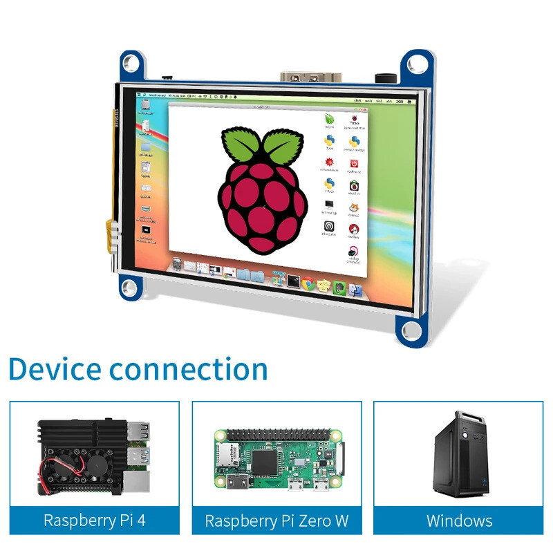 Raspberry Pi Screen Touchscreen 3.5 Inch Mini HDMI Monitor LCD Screen ...
