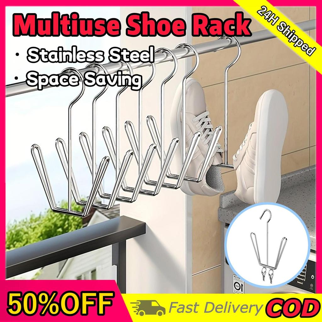 1/3/5Pcs Multiuse Metal Shoe Rack Stainless Steel Durable Slippers ...
