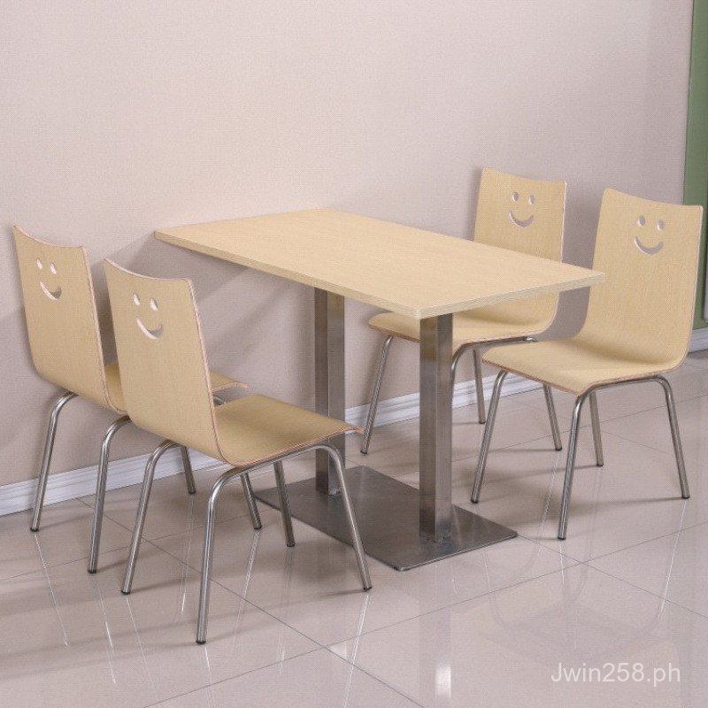 Snack Shop Dining Table Staff Fast Food Factory Combination Canteen ...