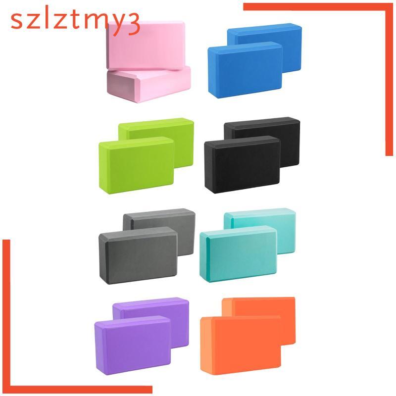 [szlztmy3] 2 Pieces Yoga Blocks Pilates Meditation Stretching Foam ...