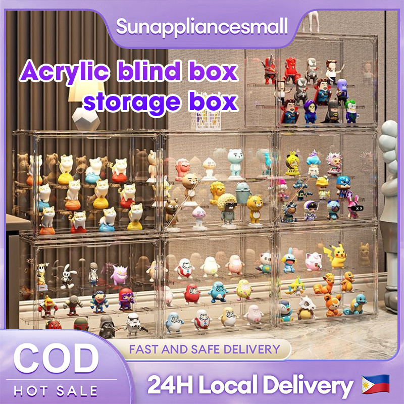 Acrylic Display Case Boxes Popmart Display Case Stackable Magnetic ...
