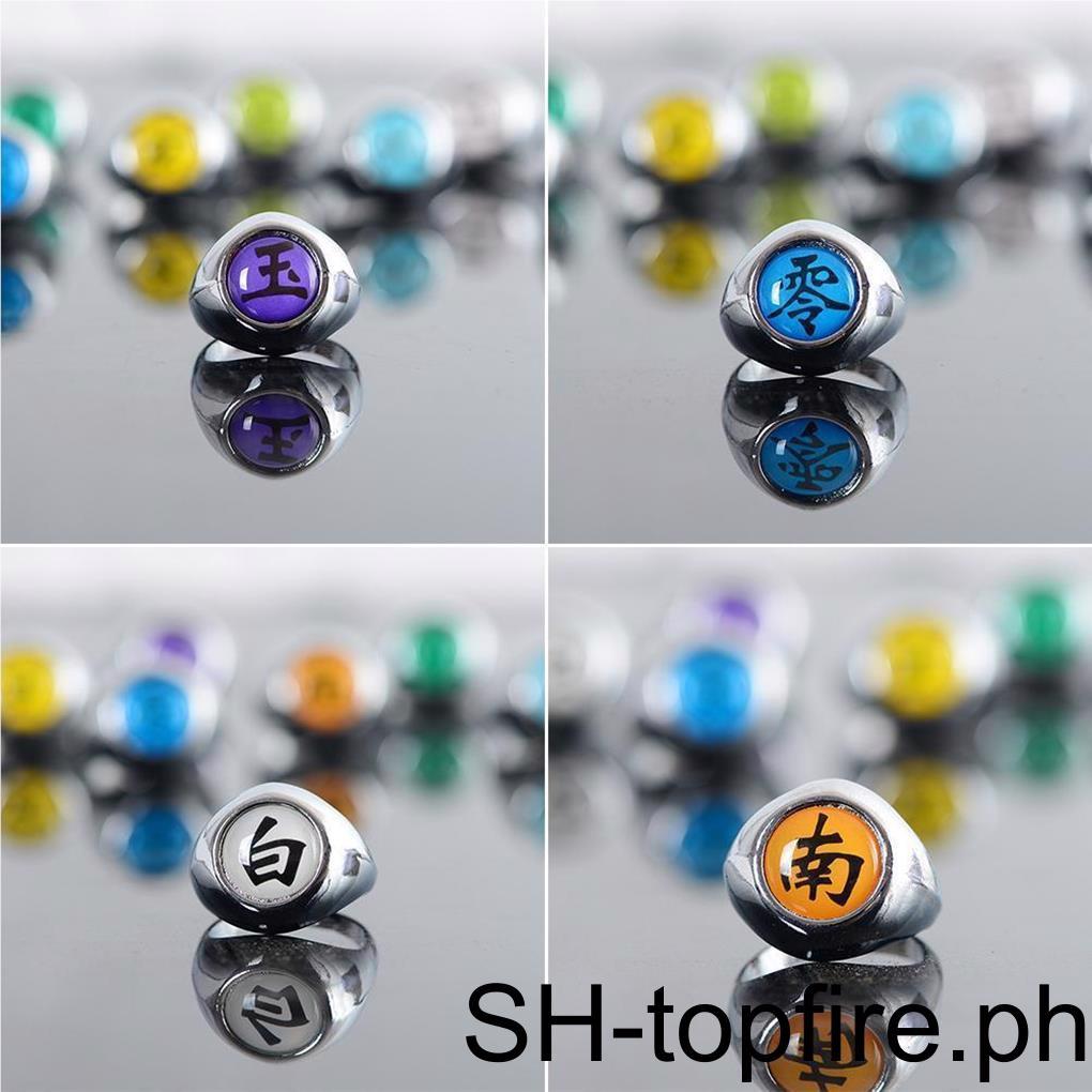 10 Piece Anime Ring Set Japanese Anime Rings Finger Cosplay Rings for ...