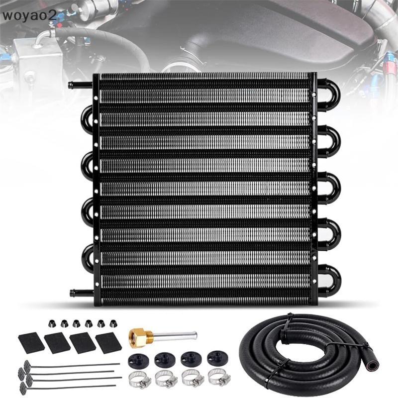 [woyao2] 10Row Transmission Oil Cooler Kit Universal Aluminum Engine ...