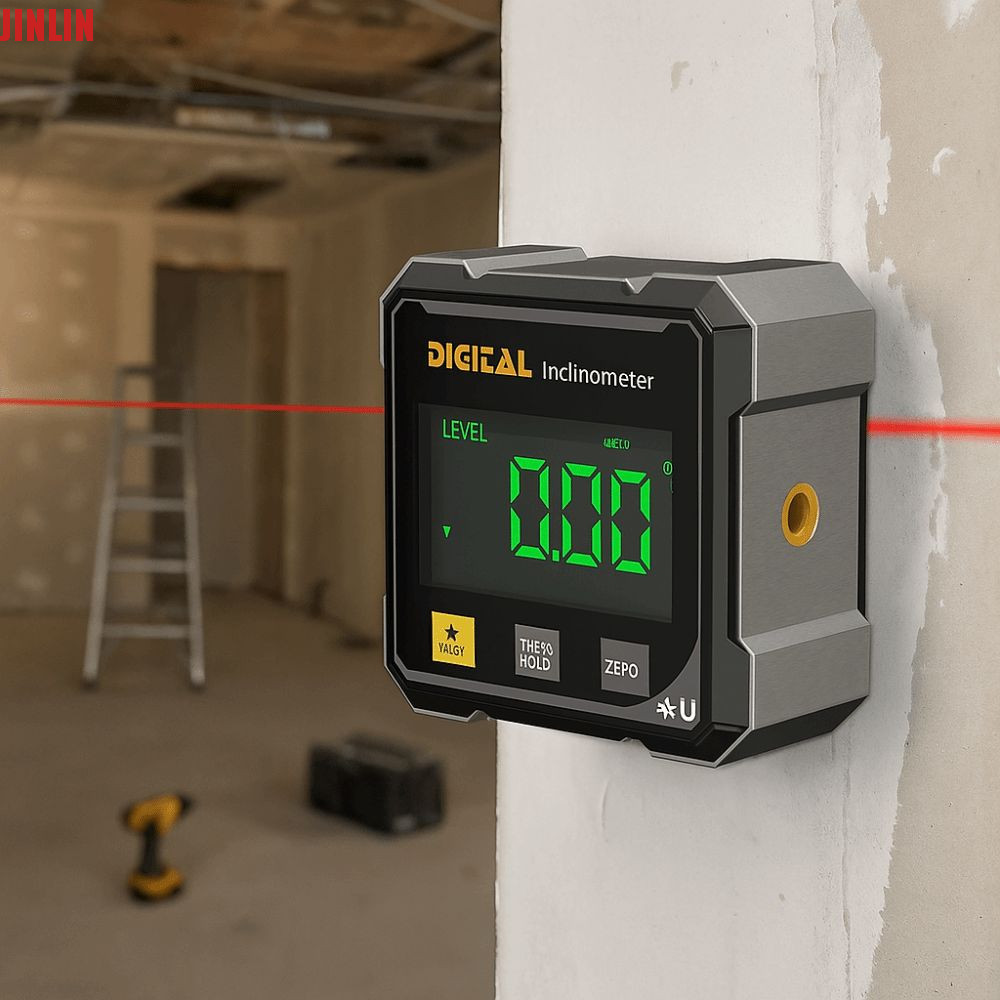 JINLIN Display Angle Gauge, Four Sided Digital Display Level Protractor ...