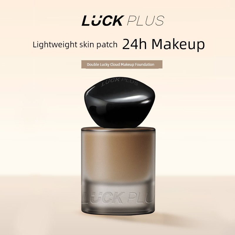 LUCK PLUS Double Lucky Cloud Mist Makeup Liquid Foundation Long-Lasting ...