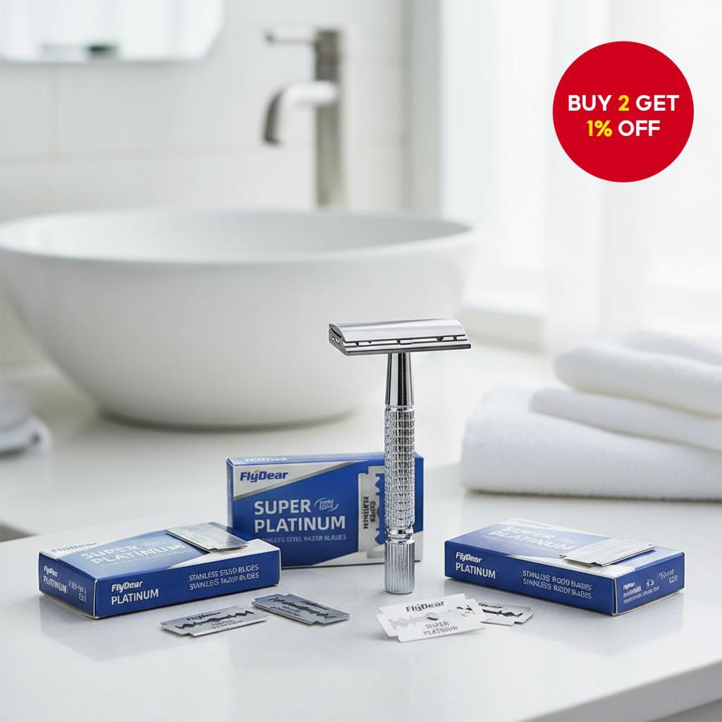 Vintage Double-Edge Safety Razor for Men with Premium Blades and Beard ...